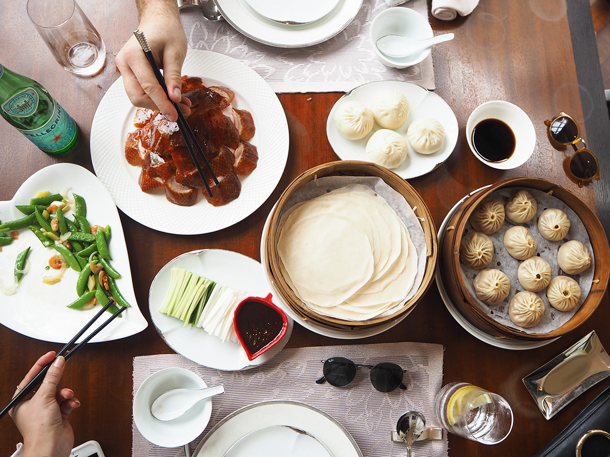 Travel blogger Lisa Hamilton of See Want Sop dining at the InterContinental Shanghai Ruijin restaurant